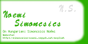 noemi simoncsics business card