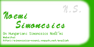 noemi simoncsics business card